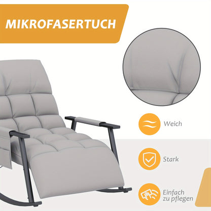 Schommelstoel – Relaxstoel – Fauteuil – Loungestoel – Voedingsstoel – Extra brede Zitting – Handmatig Verstelbare Rugleuning