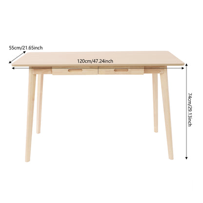 Bureau – Computerbureau – Bureautafel – Schrijftafel – Werktafel – Extra Brede Werkruimte 120x55 cm – Massief Hout Met Eikenfineer, Robuust A-Frame Ontwerp