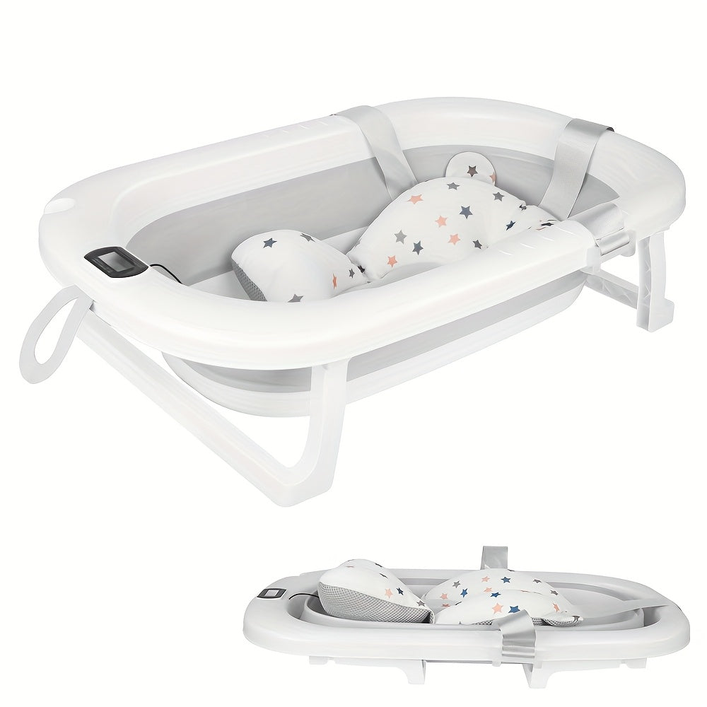 Hondenbadkuip – Opvouwbaar Huisdierenbad – Draagbaar Hondenbad – Badkuip Met Afvoerklep – Wasmand – Ruimtebesparend – 76x45x18 cm – Stevig Waterafstotend PP-Materiaal - Grijs
