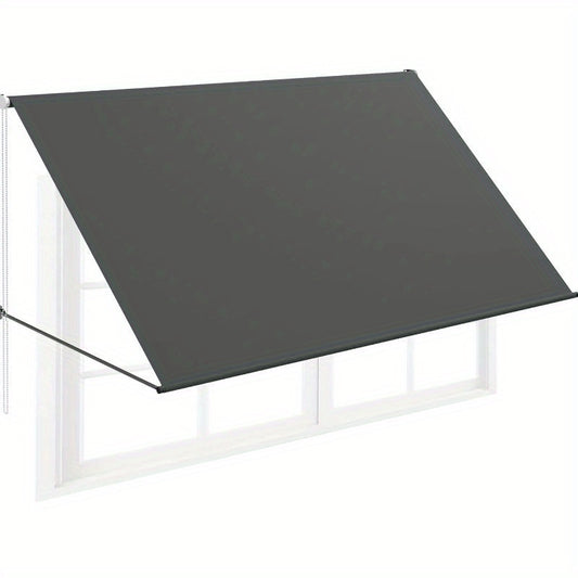 Uitschuifbare Zonwering – Terrasoverkapping – Schaduwdoek – Balkonzonwering – Aluminium Zonnescherm – 300x145 cm – Stevig Aluminium Frame – Inclusief Verstelbare Steunpalen