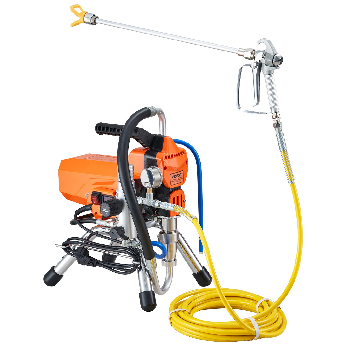 Airless Verfspuit – Spuitpistool – Verfspuitmachine – Verfsysteem – Lakspuit – 2000W Motor – 9 Meter Hoge Drukslang