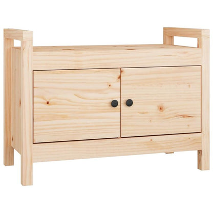 This Bench, Measuring 80X40X60 Cm And Made of Solid Pine Wood, Is Ideal As a Shoe Stool in Your Hallway Or As a Storage Stool in Your Living Room.