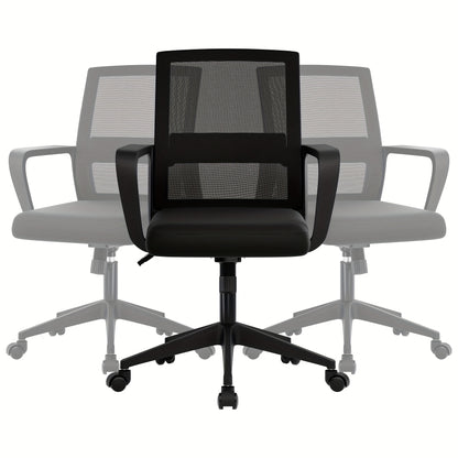 Bureaustoel – Ergonomische Stoel – Office Chair – Computerstoel – Kantoorstoel – Memory Foam Zitting – Verstelbare Lendensteun – 360° Draaibaar – Mesh Rugleuning – Metalen Frame – Zwart