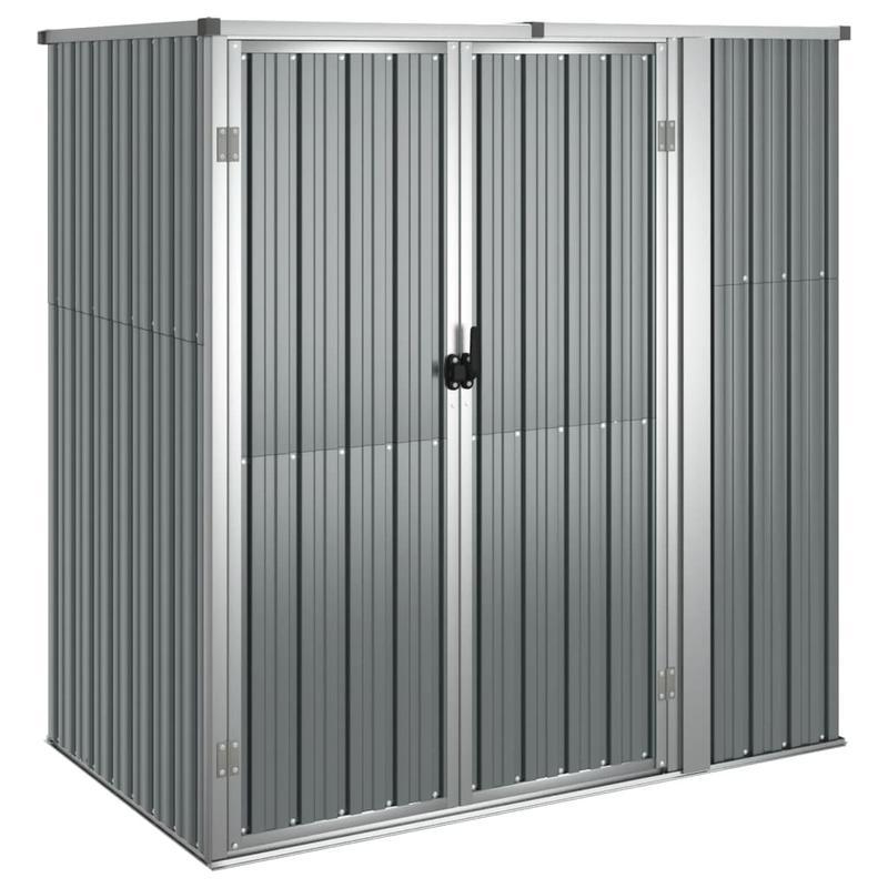 Tuinhuisje – Tuinkast – Berging – Opbergbox – Tuinschuur – Gegalvaniseerd Staal – Grijs – 161x89x161 cm – Weerbestendig – Stevig