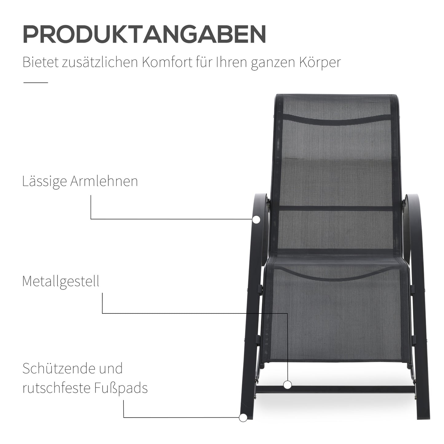 Ligbedden Set – Ligstoelen – Zonnebedden – Tuinstoelen – Lounge Set – Stevig Metalen Frame – Inklapbaar Met Tempered Glas Tafelblad