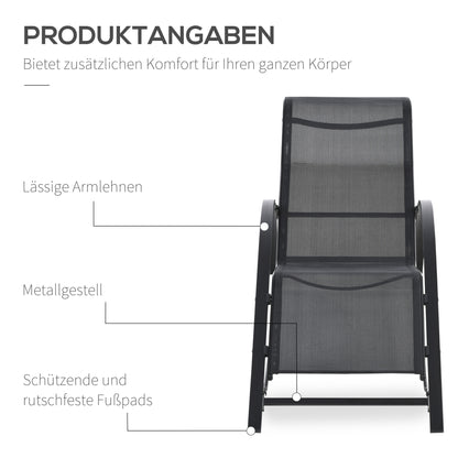 Ligbedden Set – Ligstoelen – Zonnebedden – Tuinstoelen – Lounge Set – Stevig Metalen Frame – Inklapbaar Met Tempered Glas Tafelblad