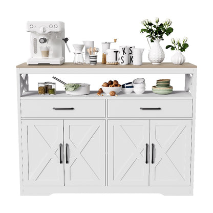 Dressoir – Opbergkast – Buffetkast – Ladekast – Keukenkast – 140x40x105 cm – MDF & Spaanplaat – Verstelbare Legplanken