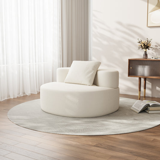 Zitzak – Poef – Loungestoel – Fauteuil – Corduroy Zitzak Beige – Groot Formaat – Zachte Schuimvulling