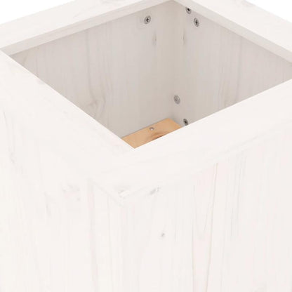 Bench with Planters 184.5X39.5X56.5 Cm Made of White Pine Wood
