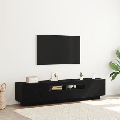 TV-meubel – Tv-kast – Media meubel – TV-standaard – Entertainmentkast – Noir – Strak en duurzaam composietmateriaal – Compact 120 cm breed