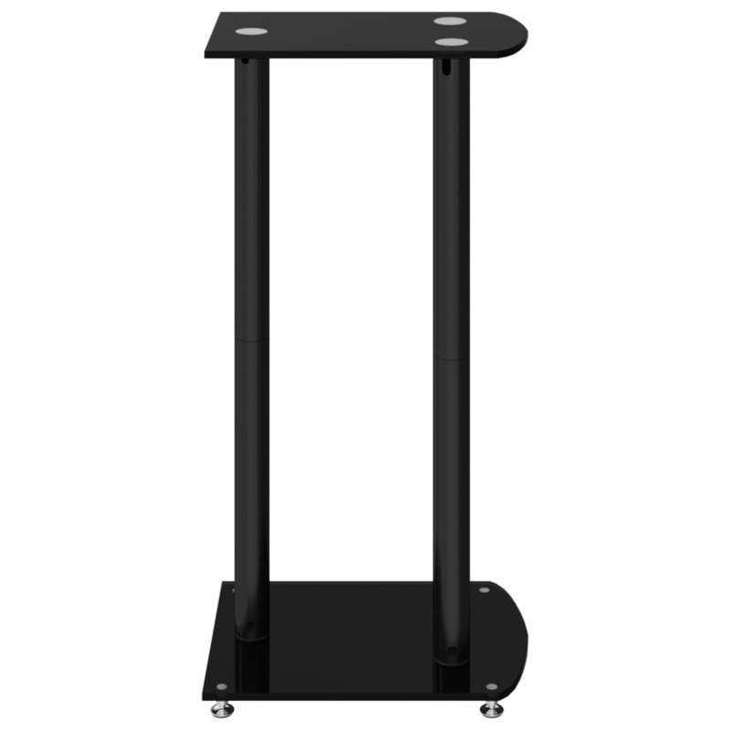 Luidsprekerstandaards – Speakerstands – Luidsprekerhouders – Speakerpilaren – Zwarte Set – Gehard Glas – Stabiele Driepoot – Draagt Tot 20 Kg