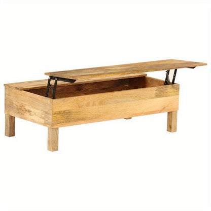 Coffee Table 110X55X35 Cm Solid Mangowood Practical, Removable, Suitable for All Seasons