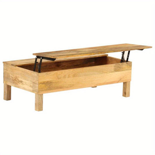 Coffee Table 110X55X35 Cm Solid Mangowood Practical, Removable, Suitable for All Seasons