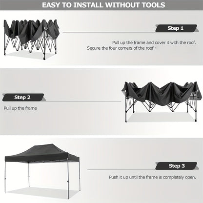 Pop-up Partytent – Vouwtent – Tuin Tent – Evenemententent – 3 X 4,5 Meter – Snelle Opbouw – Klittenbandsluiting
