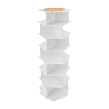 Schoenenrek – Schoenenkast – Schoenenhouder – Schoenendisplay – Schoenopberger – 7 Laags – 360° Draaibaar – Wit – Duurzaam PVC – Ruimtebesparend