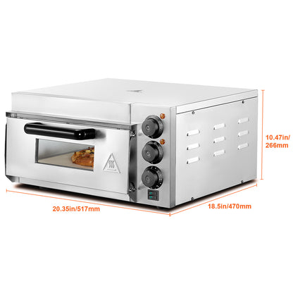 Elektrische Pizzaoven – Pizza Oven – Pizzamaker – Pizza Bakoven – Pizza Grill – Roestvrij Staal – Temperatuur Tot 350°C – Voor Pizza’s Tot 14 Inch