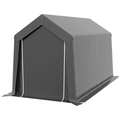 Garagetent – Opslagtent – Carport – Schuurtent – Garage Shelter – Stevig Metalen Frame – Waterdicht & UV-bestendig – 2,1x3,6x2,35m – Afsluitbare Ritsdeur – Windbestendig