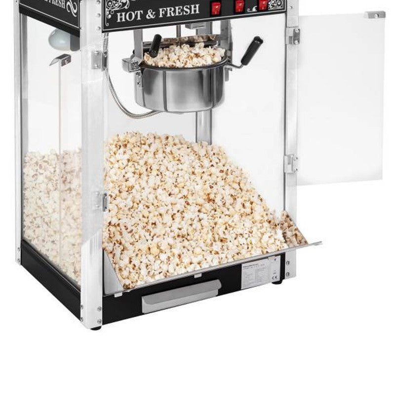 Professional High-Performance Popcorn Machine, 230V, 1.6Kw, Black - QUORE