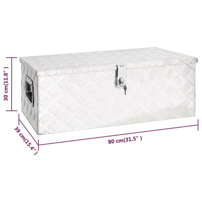 Gereedschapskist – Gereedschapskoffer – Toolbox – Opbergkist – Opbergbox – Aluminium – 80 x 39 x 30 cm – Duurzaam en Veilig afsluitbaar