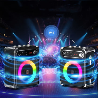 Draadloze Speaker – Bluetooth Speaker – Draagbare Speaker – Karaoke Speaker – Party Speaker – 200W Stereo Geluid – Karaoke Met 2 Microfoons