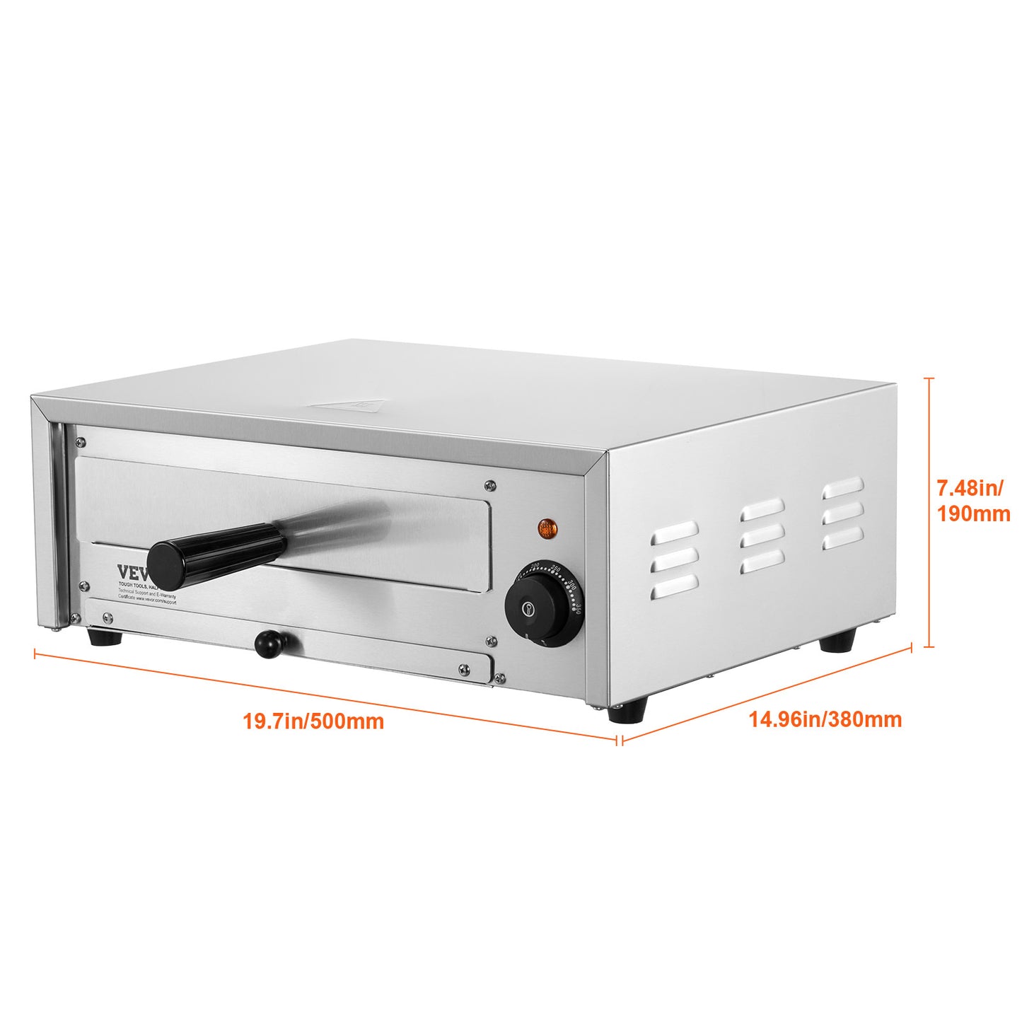 Elektrische Pizza Oven – Pizza Oven – Pizza Maker – Pizza Oven Countertop – Compact Pizza Oven – 1500W Vermogen – Roestvrij Staal & Uitneembaar Kruimelrooster