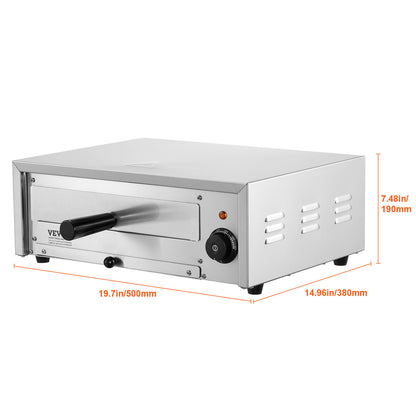 Elektrische Pizza Oven – Pizza Oven – Pizza Maker – Pizza Oven Countertop – Compact Pizza Oven – 1500W Vermogen – Roestvrij Staal & Uitneembaar Kruimelrooster