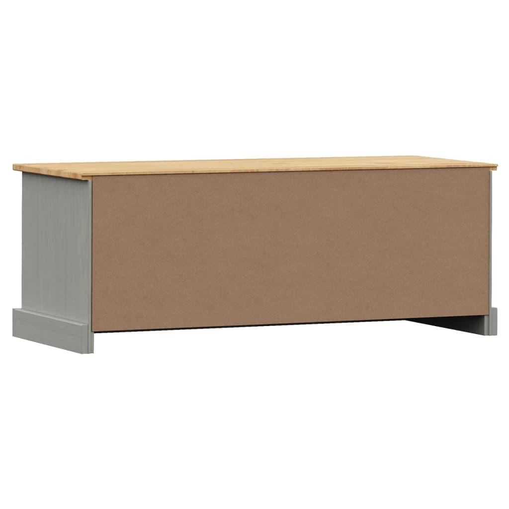 TV Cabinet VIGO Grey 106x40x40 cm Solid Wood Pine TV Stand Entertainment Center with Storage, Media Television Table for Living Room Bedroom