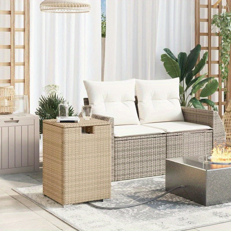 Gasfleshoes – Gasflesbescherming – Camping Gaskoker – Outdoor Gasfles Tafel – Beige – Duurzaam Resin Materiaal – Compact 40x40x60 cm