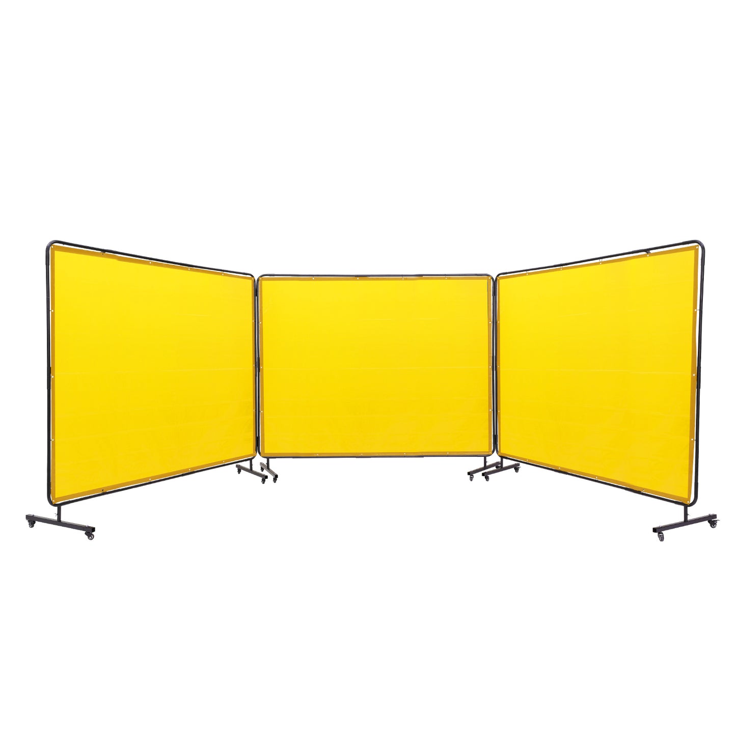 Lasscherm – Lasscherm Scherm – Lasdoek – Lasgordijn – Lasafscherming – 3 Panelen 183x244 cm – Vlamvertragend Vinyl – 12 Draaibare Wielen Met Rem