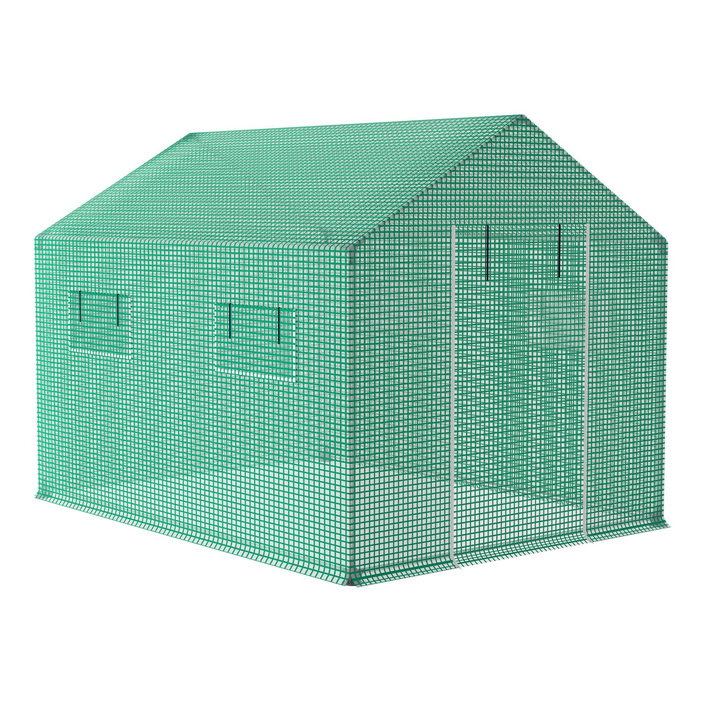 Kas Tuinkas Broeikas Plantentunnel Kweekkas – 4,5x2x2 Meter – Gegalvaniseerd Stalen Frame – UV- en Waterdichte Kasfolie – 6 Ventilatieramen Met Insectengaas