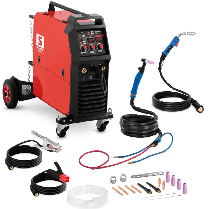 Lasapparaat – Lasmachine – Elektrodelasapparaat – TIG-lasapparaat – MIG-lasapparaat – 4 Lasmethoden – Instelbare Lasstroom tot 300 A