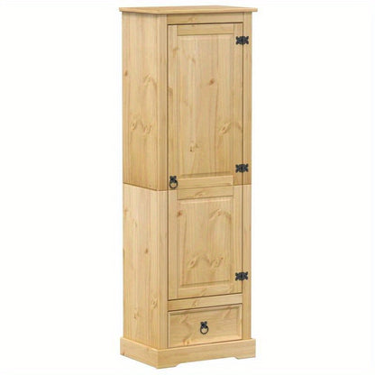 Linnenkast – Kledingkast – Garderobekast – Opbergkast – Vintage Kast – Massief Grenenhout – Compact Formaat 55x38x170 cm