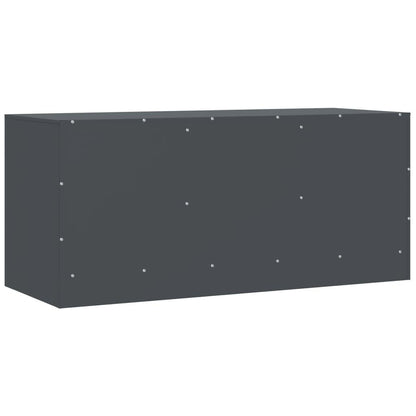 TV Cabinet Anthracite 99x39x44 cm Steel TV Stand Entertainment Center with Storage, Media Television Table for Living Room Bedroom