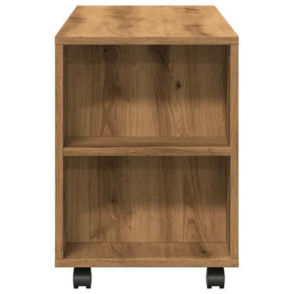 TV-stand – Tv-meubel – Multimedia meubel – Tv-dressoir – Tv-console – Variant Brun – Handgemaakt Eikenhout – Mobiel met Wielen