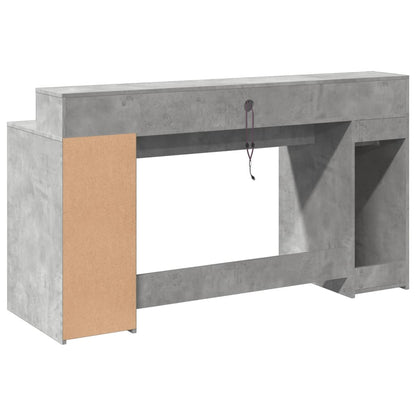 Bureau – Werkplektafel – Computertafel – Laptopbureau – Thuiswerkbureau – Artisan Oak Kleur – RGB LED Sfeerverlichting – Duurzaam Vochtbestendig Hout – Compact Formaat 160x55x91 cm