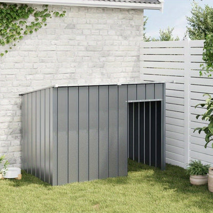 Hondenhok – Hondenhuis – Hondenbench – Buitenhok – Hondenmand – Antraciet Staal – Weerbestendig Dak – Ruim 153x91x110 cm
