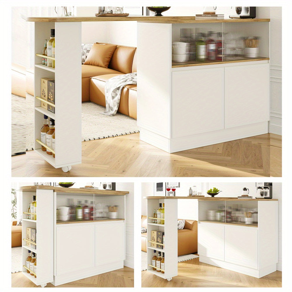 Barstoel – Barkruk – Barkruk – Barstoelkeuken – Barstoelen – Draaibaar 360° – Glasblad Met Planken – Metaal – 90x45x100 cm – Modern Minimalistisch Design