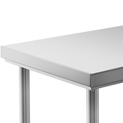 Werkbank – Werktafel – Werkbank Met Opbergruimte – RVS Werkbank – Stalen Werktafel – 200x60 cm – Verstelbare Poten