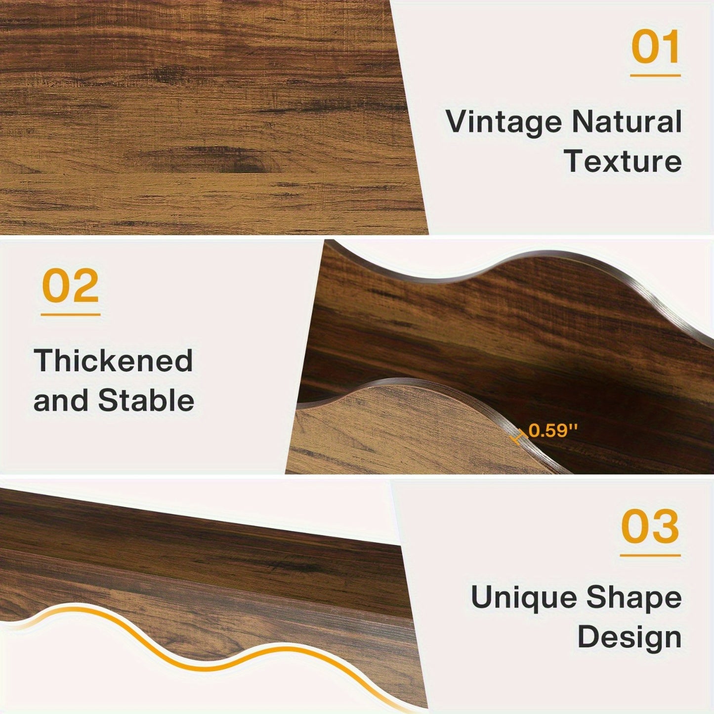 Sidetable – Consoletafel – Wandtafel – Haltafel – Bijzettafel – Extra Lang 160 cm – Hout & Engineered Wood – Landelijke Bruine Afwerking – Met Opbergruimte – Smal Design – Gemakkelijk Te Monteren
