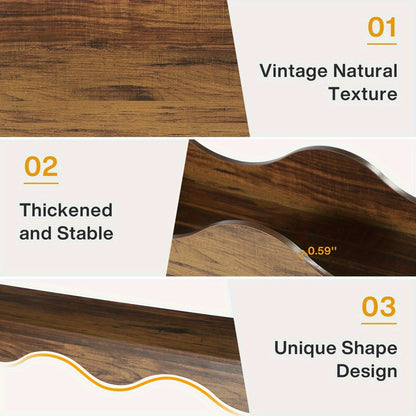 Sidetable – Consoletafel – Wandtafel – Haltafel – Bijzettafel – Extra Lang 160 cm – Hout & Engineered Wood – Landelijke Bruine Afwerking – Met Opbergruimte – Smal Design – Gemakkelijk Te Monteren