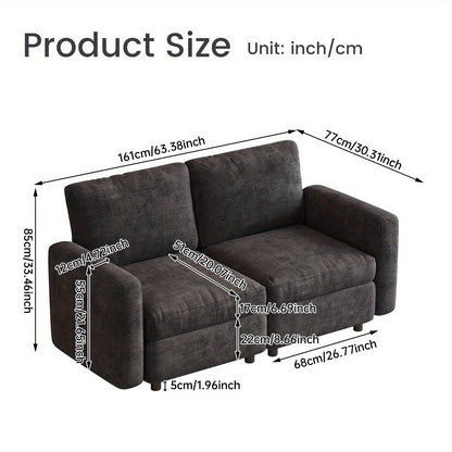 Modulaire Bank – Hoekbank – Slaapbank – Chaise Longue – Zithoek – Grote 5-Zits U-Vorm – Opbergruimte Chaise – Houtvrij Duurzaam Frame