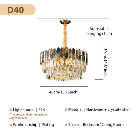 Kroonluchter – Kristallen Lamp – Plafondlamp – Hanglamp – Verlichting – Modern Design – 3-Kleuren Verstelbaar Licht – Hardwired Met Hoog Voltage 85-265V