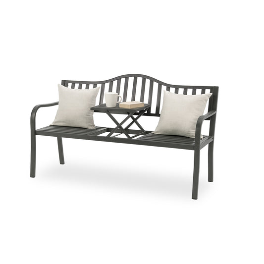 3-delige Tuinset – Bistroset – Balkonset – Terrasmeubilair – Buitenmeubelset – Aluminium – Compact & Weerbestendig – Verstelbare Stoelen