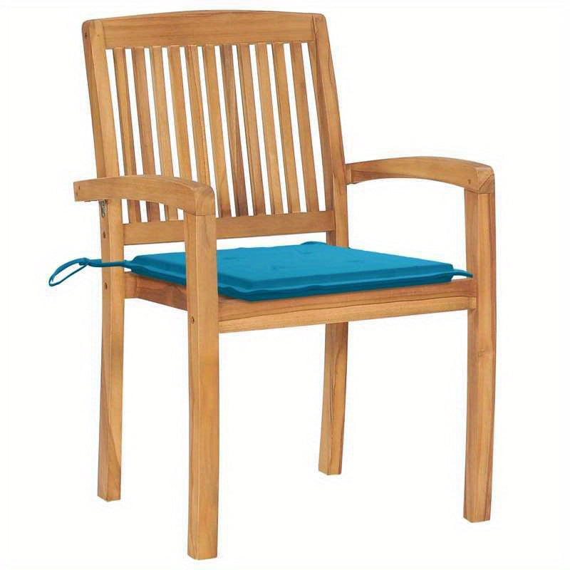 Sedie da Giardino 2 pz con Cuscini Blu Massello di Teak, Backyard Decor, Outdoor Furniture, Classic Design, Traditional Furniture, Handcrafted Furniture, Comfortable Seating, Cushioned Chairs, Homeowners