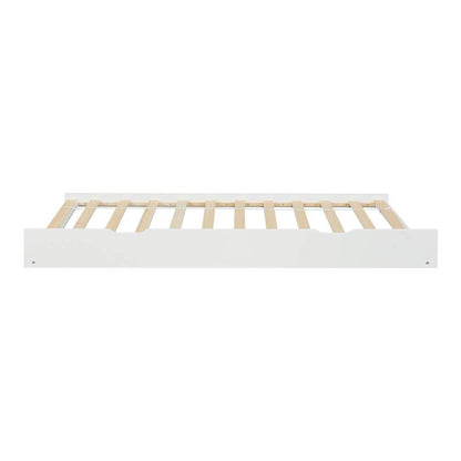 Uittrekbaar Onderschuifbed – Bedlade – Logeerbed – Opbergbed – Rolluikbed – Met Wieltjes – Massief Grenenhout – 197x94x22 cm – Wit