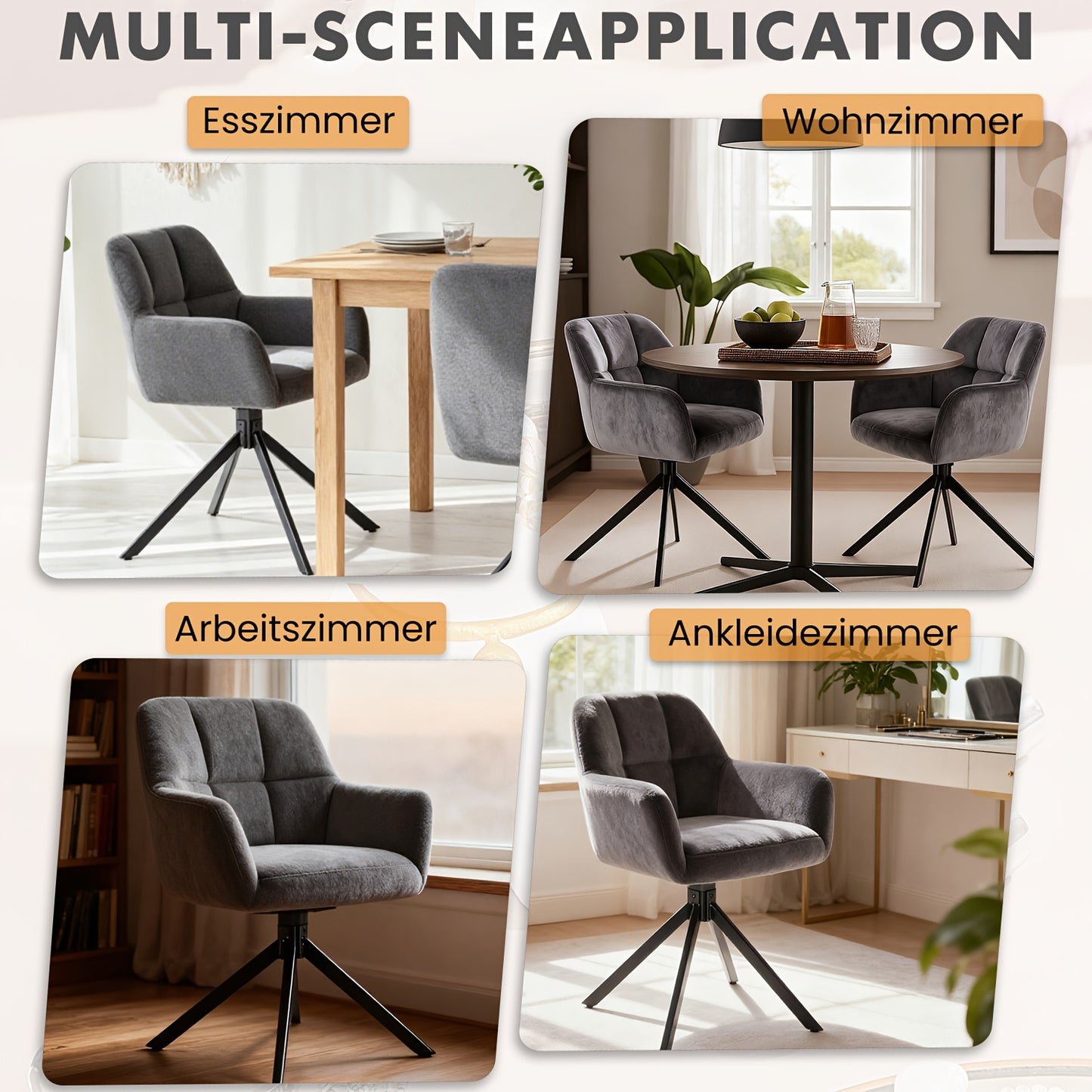 Eetkamerstoelen – Stoelen – Dining Chairs – Keukenstoelen – Meubelstoelen – Set van 2 Groen – Fluweel Bekleding – Metalen Frame