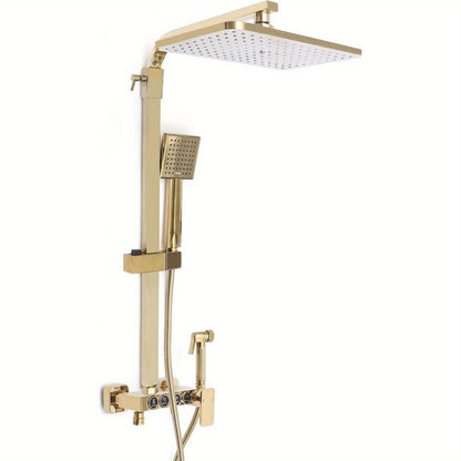 Douche Systeem – Regendouche – Handdouche – Douche Set – Douche Mixer – Messing Materialen – Verstelbare Hoogte 80-120cm