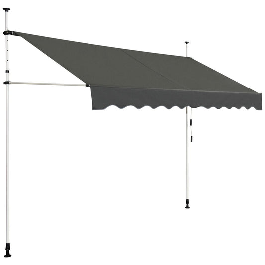 Balkonzonwering – Zonnescherm – Zonwering – Uitschuifbaar Scherm – Balkon Schaduw – Verstelbare Hoogte 200-300 cm – Waterafstotend & UV-bestendig – Aluminium Frame – Handmatige Bediening