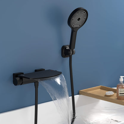 Complete Douchesysteem – Thermostaatkraan – Doucheset – Badmengkraan – Handdouche – Koper – Temperatuurregeling Zonder Elektriciteit – Eenvoudige Wandmontage