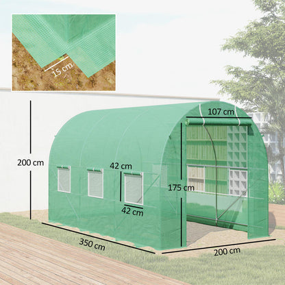 Tunnelkas – Kweekkas – Serre – Groeikas – Tuinkas – Duurzaam Metalen Frame – UV-bestendig Kunststof Met Ventilatieramen